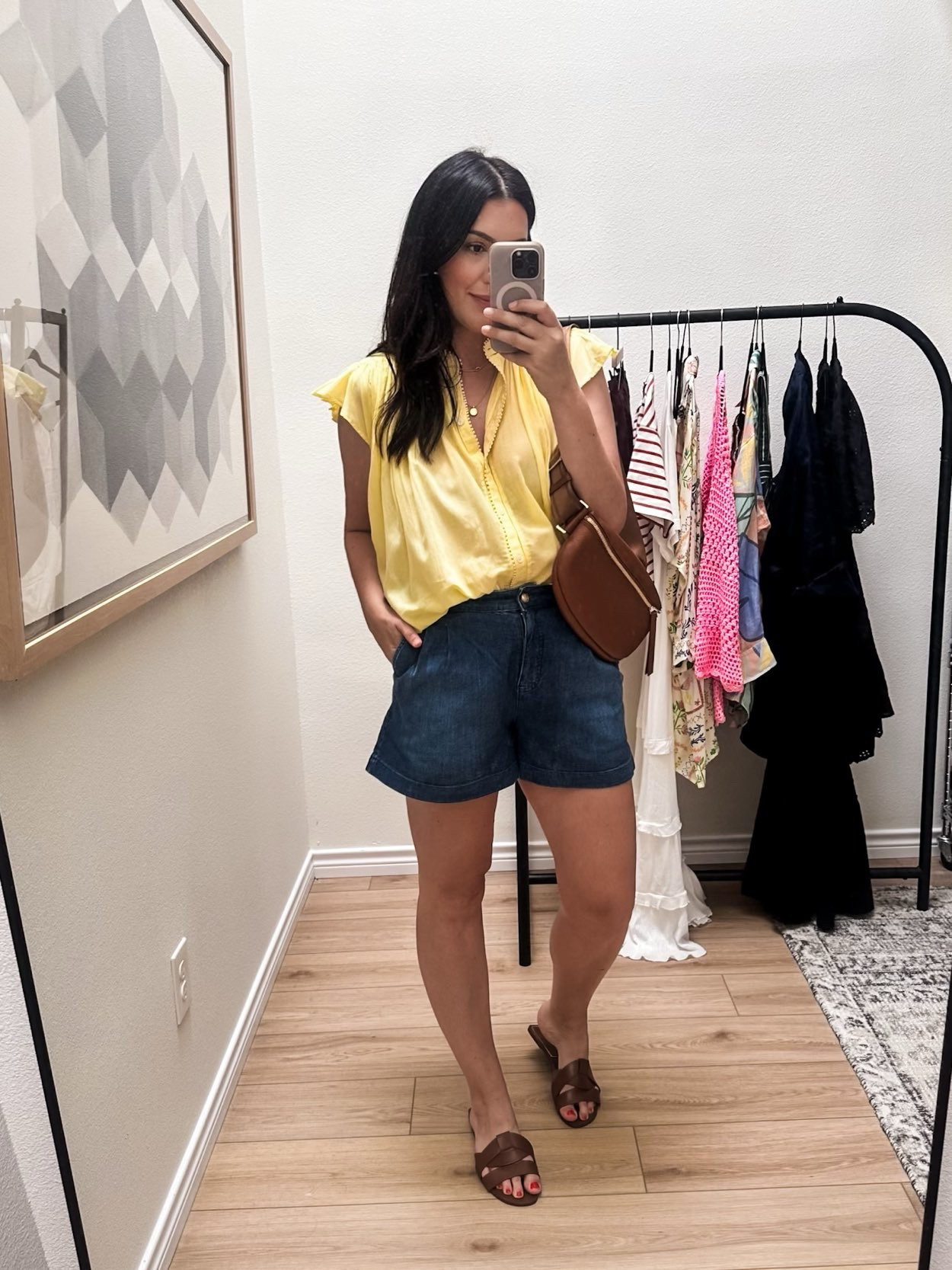 One of my favorite tops right now. The butter yellow is 👌🏻

I’m in the medium but I’d suggest a size up for more room under the arms / for the bust area.

I’m in the 29 of the shorts, fit is generous. 

#LTKOver40 #LTKSummerEdit #LTKFindsUnder100