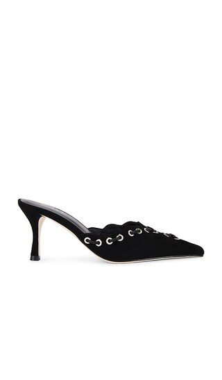 Angie Lace Up Mule in Black | Revolve Clothing (Global)