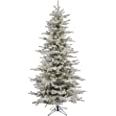 Amazon.com: Vickerman 6.5' Flocked Sierra Fir Slim Artificial Christmas Tree, Warm White LED Dura... | Amazon (US)