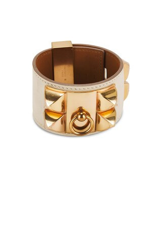 Hermes Collier De Chien Bracelet in Ivory | FWRD 