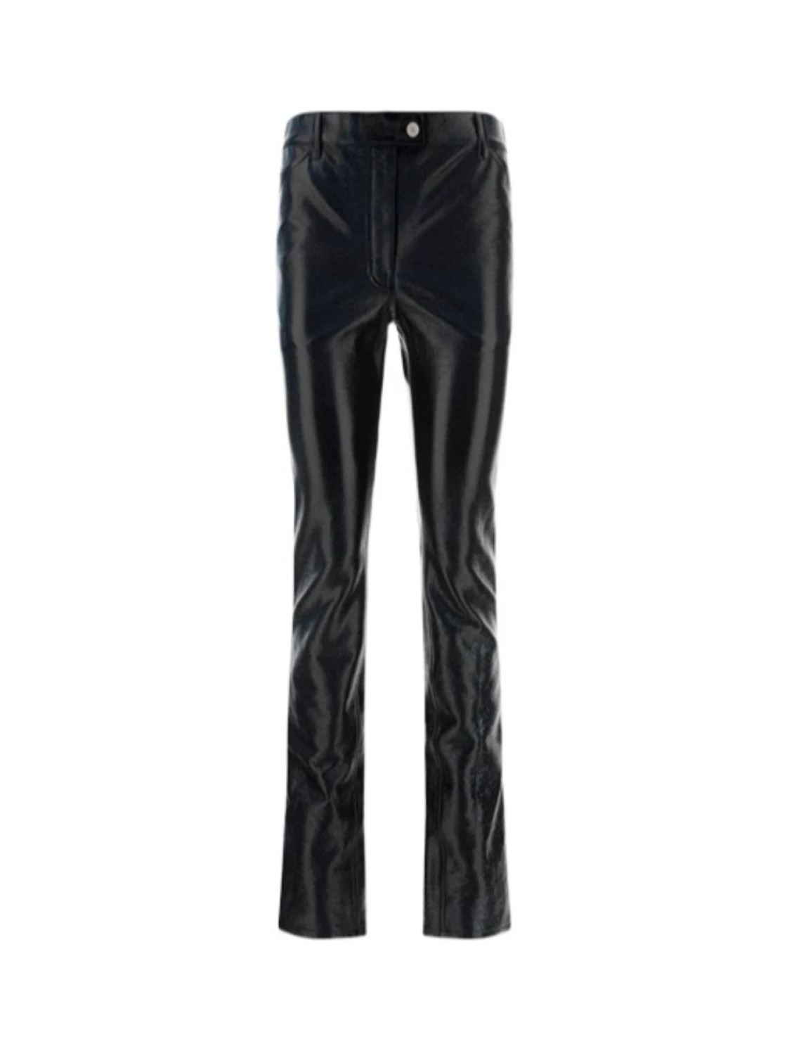 Courrèges Logo Embossed Faux-Leather Slim Pants | Senser US
