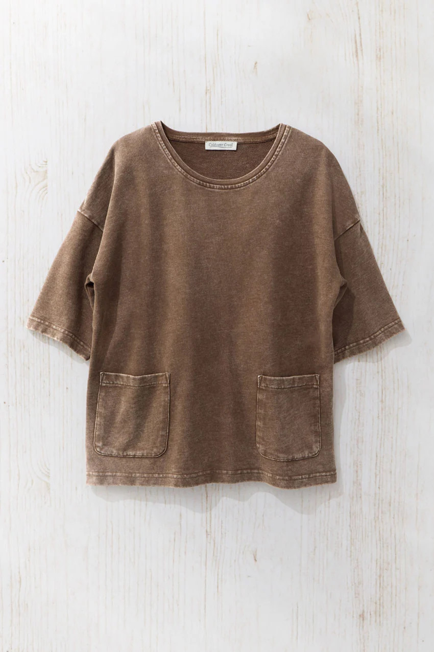 French Terry Pocket Top | Coldwater Creek