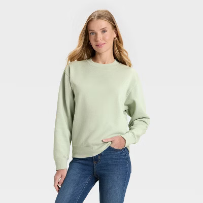 Women's Pullover Sweatshirt - Universal Thread™ Sage Green S | Target