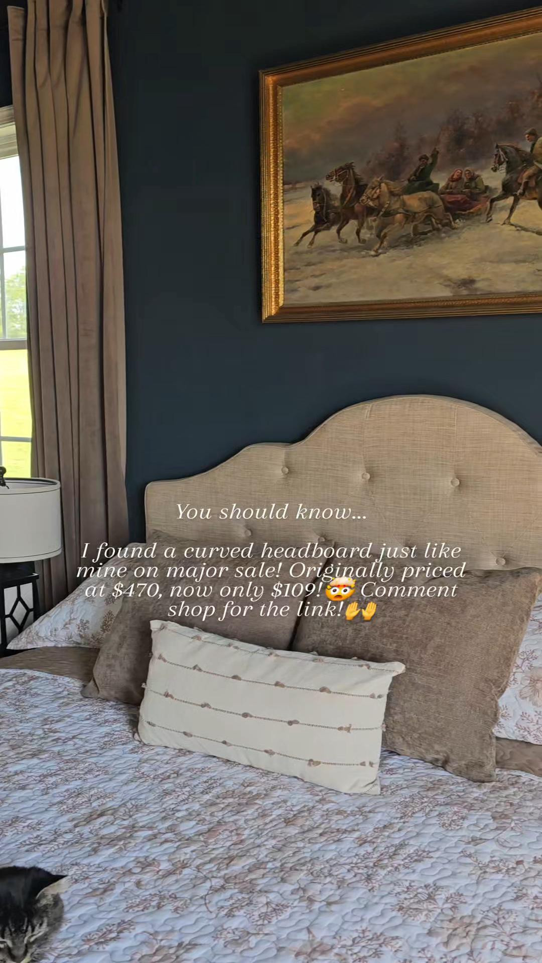 If you have been wanting a headboard that gives a romantic and vintage feel this one is perfect 👌.  Shop this reel by clicking the thumbnails below 👇.  Bedroom inspo, headboard, queen headboard, queen bed, farmhouse bedroom, affordable bedroom furniture, bedroom furniture, bedding, bedroom, master bedroom, headboard, tufted headboard, curved tufted headboard 

#LTKHome #LTKSaleAlert #LTKStyleTip