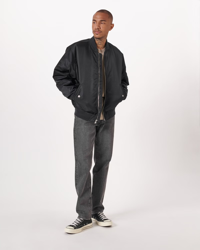 Relaxed Bomber Jacket | Abercrombie & Fitch (US)