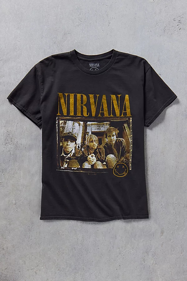Nirvana 1991 Nevermind Graphic Tee in Black, Men's at Urban Outfitters | Urban Outfitters (US and RoW)