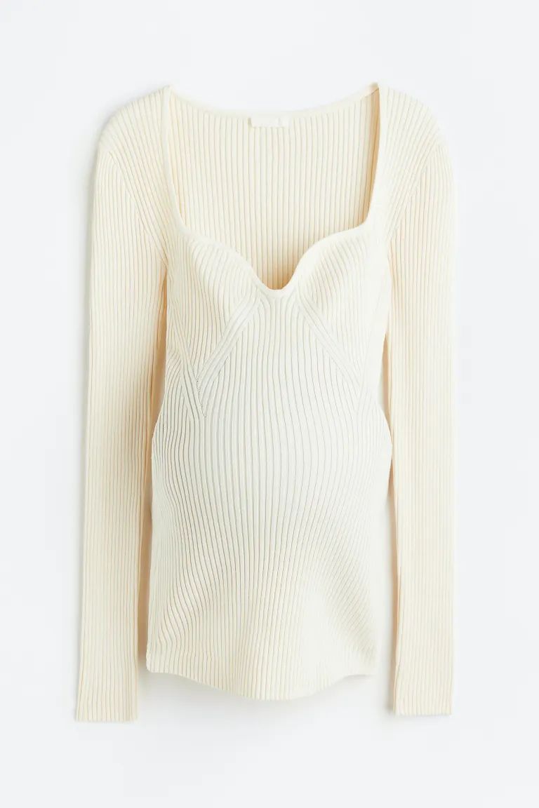 MAMA Rib-knit Top | H&M (US + CA)