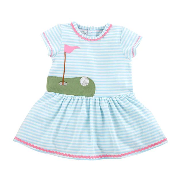 Golf Blue Stripe Dress | Classic Whimsy