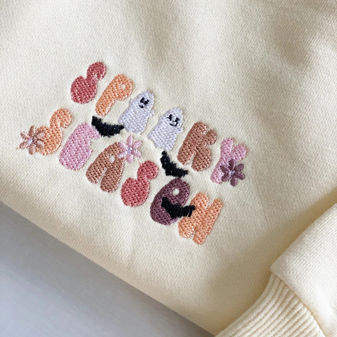Spooky Season Embroidery, Embroidered Halloween Girls Sweatshirt, Fall Toddler Sweatshirt - Etsy | Etsy (US)