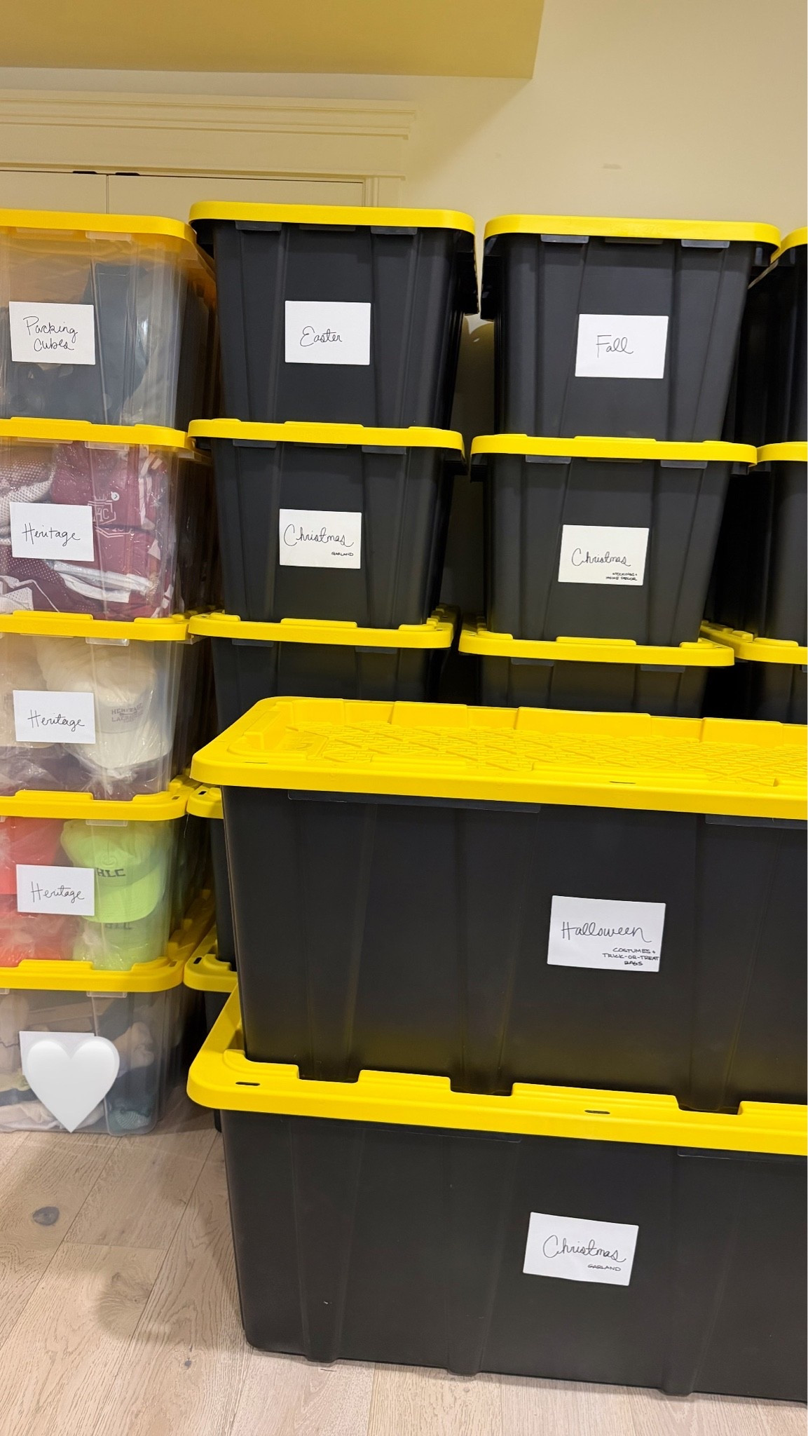 Storage space organization