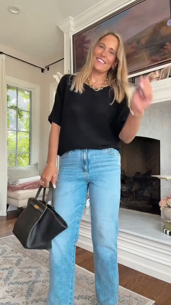 These straight-leg jeans are such a good find if you love a little extra room through the thighs. 👖🤎 I sized up to get the relaxed fit I wanted, and they’re so comfortable for everyday wear. An easy denim staple to pair with sweaters, tees, jackets, and all your favorite casual fall outfits!

#LTKSeasonal #LTKOver40 #LTKMidsize #StraightLegJeans #DenimFinds #FallDenim #FallOutfits #MidsizeFashion #Over40Style #EverydayStyle #CasualOutfit #JeansOutfit