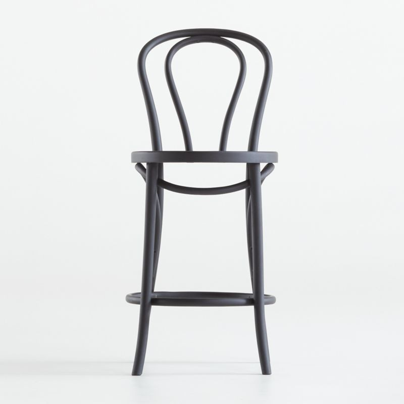 Vienna Matte Black Counter Stool + Reviews | Crate and Barrel | Crate & Barrel