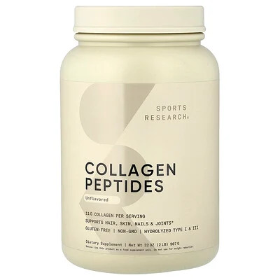 Sports Research, Collagen Peptides, Unflavored, 32 oz (907 g) | iHerb