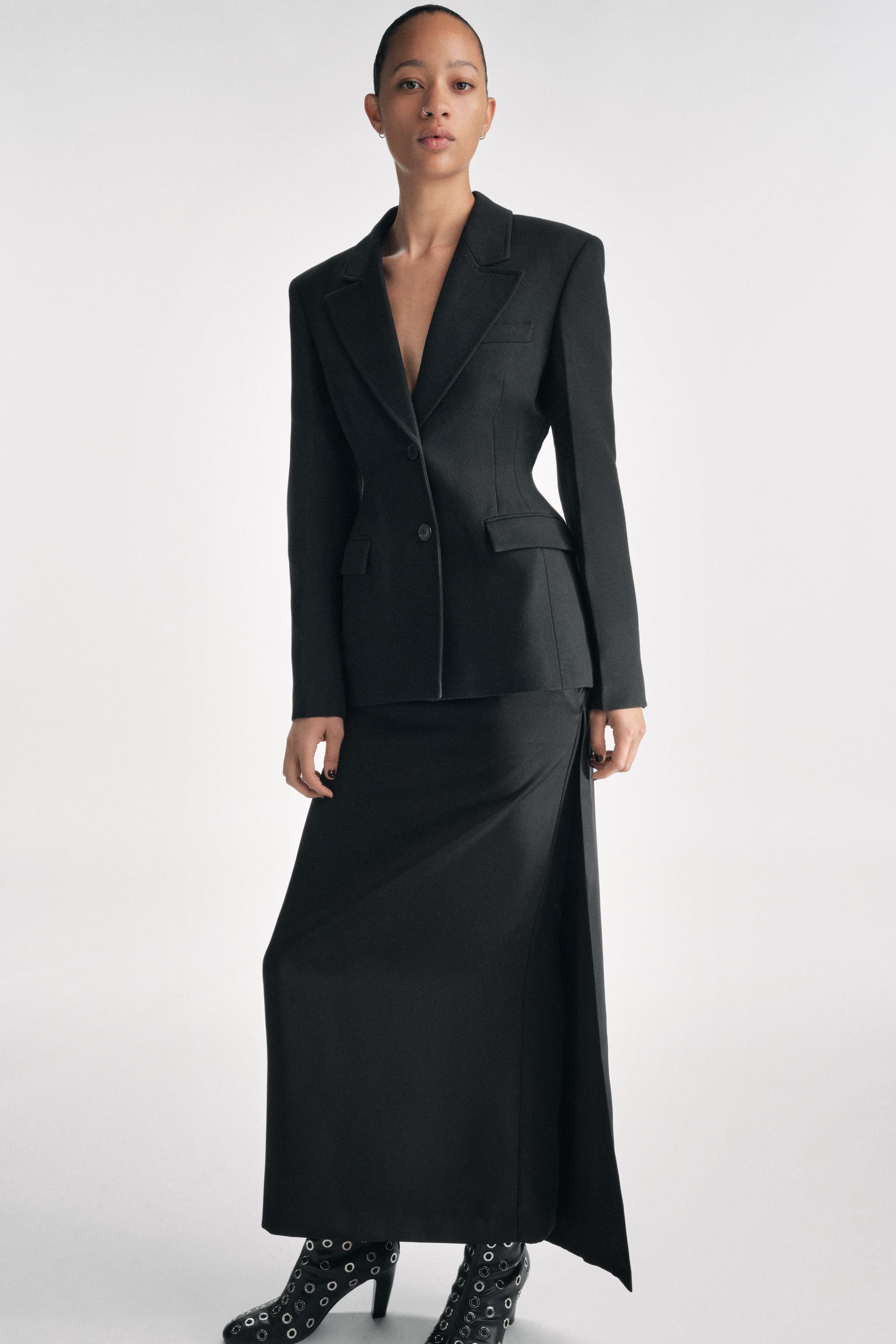 FITTED BLAZER WITH SHOULDER PADS ZW COLLECTION | Zara US