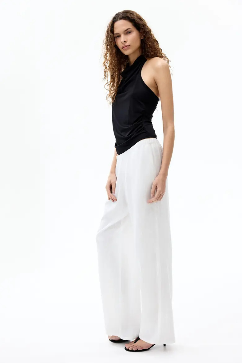 Wide-leg linen-blend pants (Women) | Nordstrom | Nordstrom