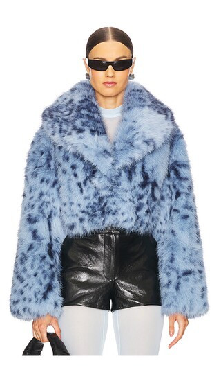 LAMARQUE Danika Faux Fur Coat in Baby Blue. Size S. Also in XS, M. | Revolve Clothing (Global)