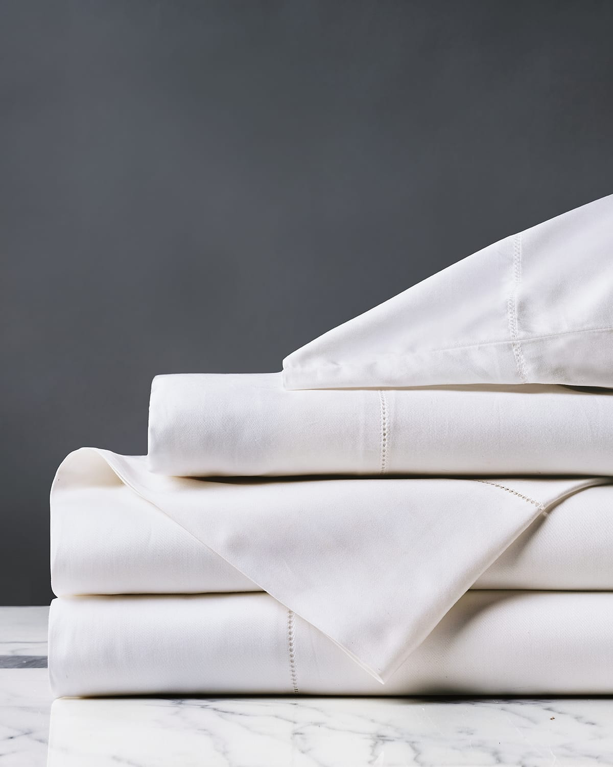 Roma Luxe 600 Thread Count King Sheet Set, White | Neiman Marcus
