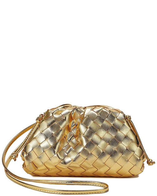 Tiffany & Fred Woven Metallic Leather Pouch | Shop Premium Outlets