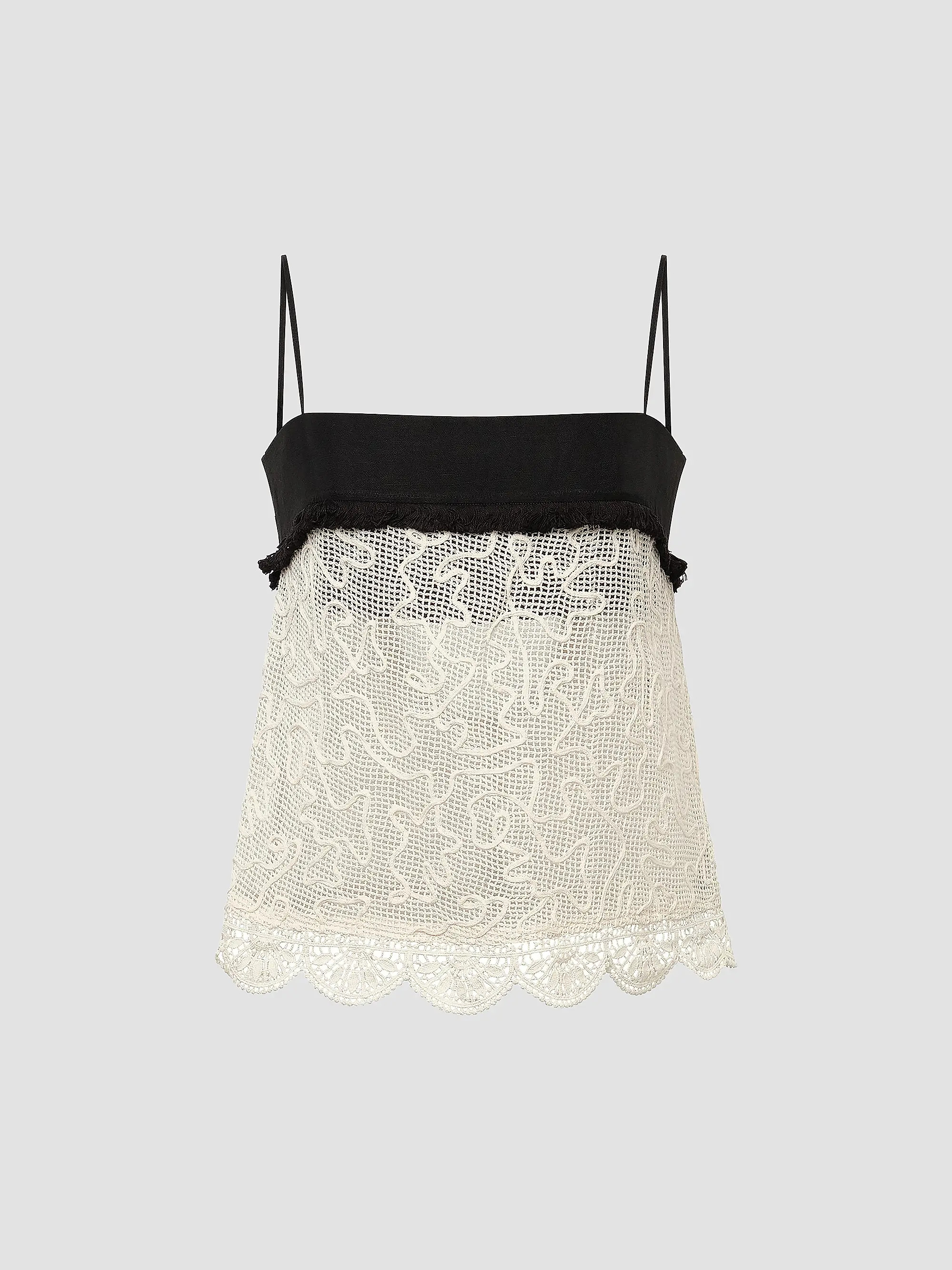 Jayde Embroidered Cotton Mesh Camisole Top | Saks Fifth Avenue