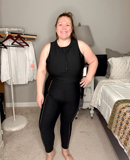 Plus size petite activewear! Jess is wearing a size XXL in the YPB sculptLUX Curve Love Henley Slim Tank and a size XXLST (short) in the YPB sculptLUX Curve Love 7/8-Length Legging - both from Abercrombie! Jess found both these pieces to be super comfy and soft and have a nice amount of compression. She did note that she thinks they both ran a little generous on her and that she might want to size down to the XL in future orders!

#LTKcurves #LTKFind #LTKfit