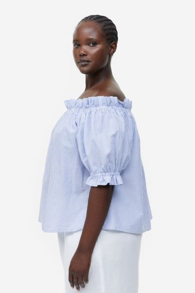 Ruffle-trimmed Off-the-shoulder Top | H&M (US + CA)
