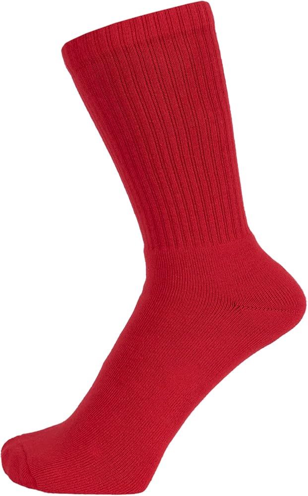 ZAKIRA Finest Combed Cotton Terry Lined Athletic Sports Crew Socks for Men, Women | Amazon (US)