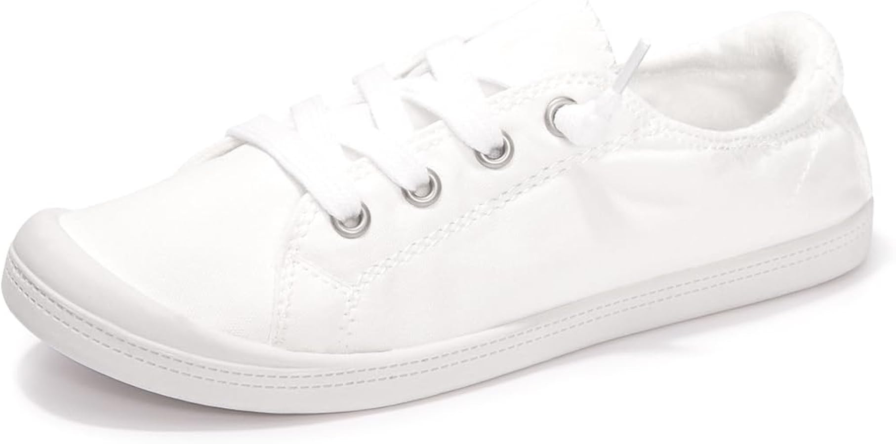 FUNKYMONKEY Shoes for Women, Comfort Low Top Canvas Slip On Sneakers Classic Casual Walking Shoes | Amazon (US)