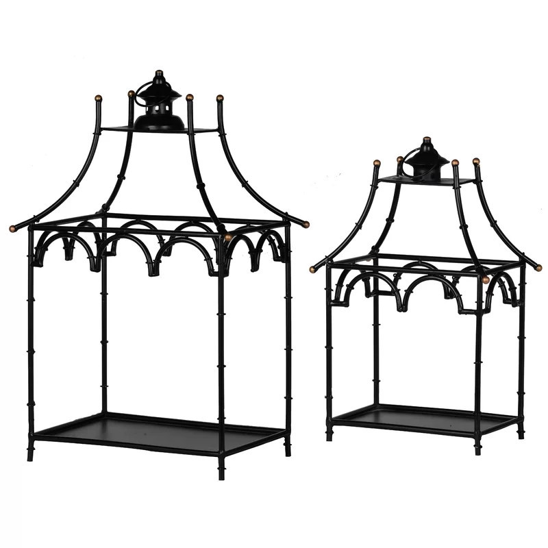 2 Piece Metal Latern Set (Set of 2) | Wayfair North America