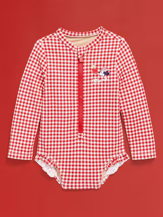 Old Navy x Disney© Minnie Mouse Zip-Front Rashguard One-Piece Swimsuit for Baby | Old Navy (US)
