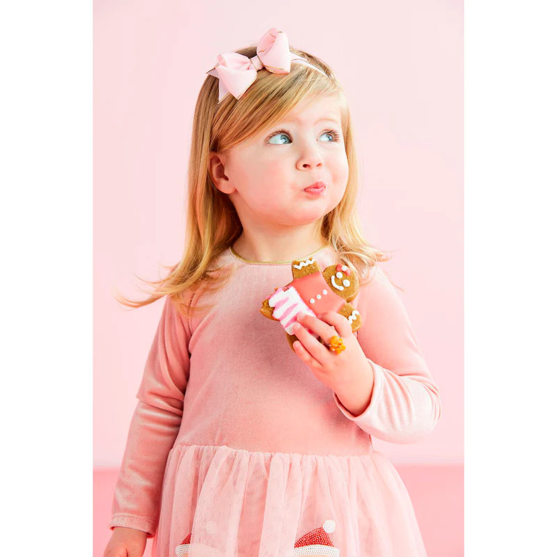 Christmas Pink Velvet Tutu Dress | Classic Whimsy