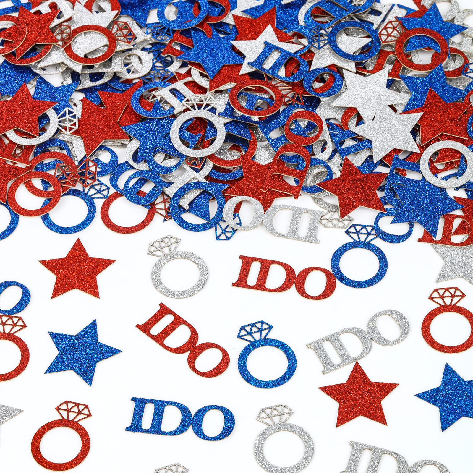 Red White and I Do 4th of July Bachelorette Party Decorations, 198 Pack Star IDO Diamond Ring Con... | Amazon (US)