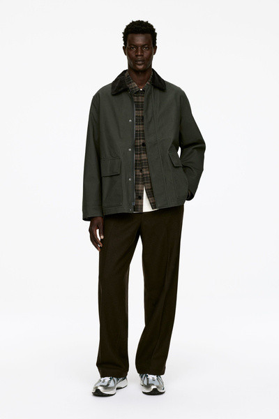 Jacke aus gewachster Baumwolle – Dunkelgrün – ARKET DE | Arket EU