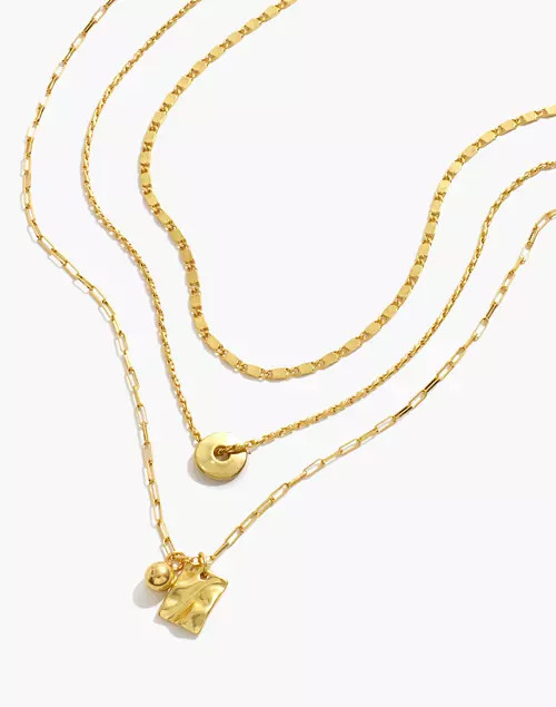 Three-Piece Washer Chain Necklace Set | Madewell