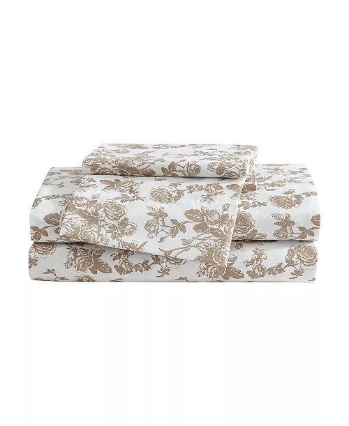 Printed Microfiber 3 Piece Sheet Set, Twin | Macy's