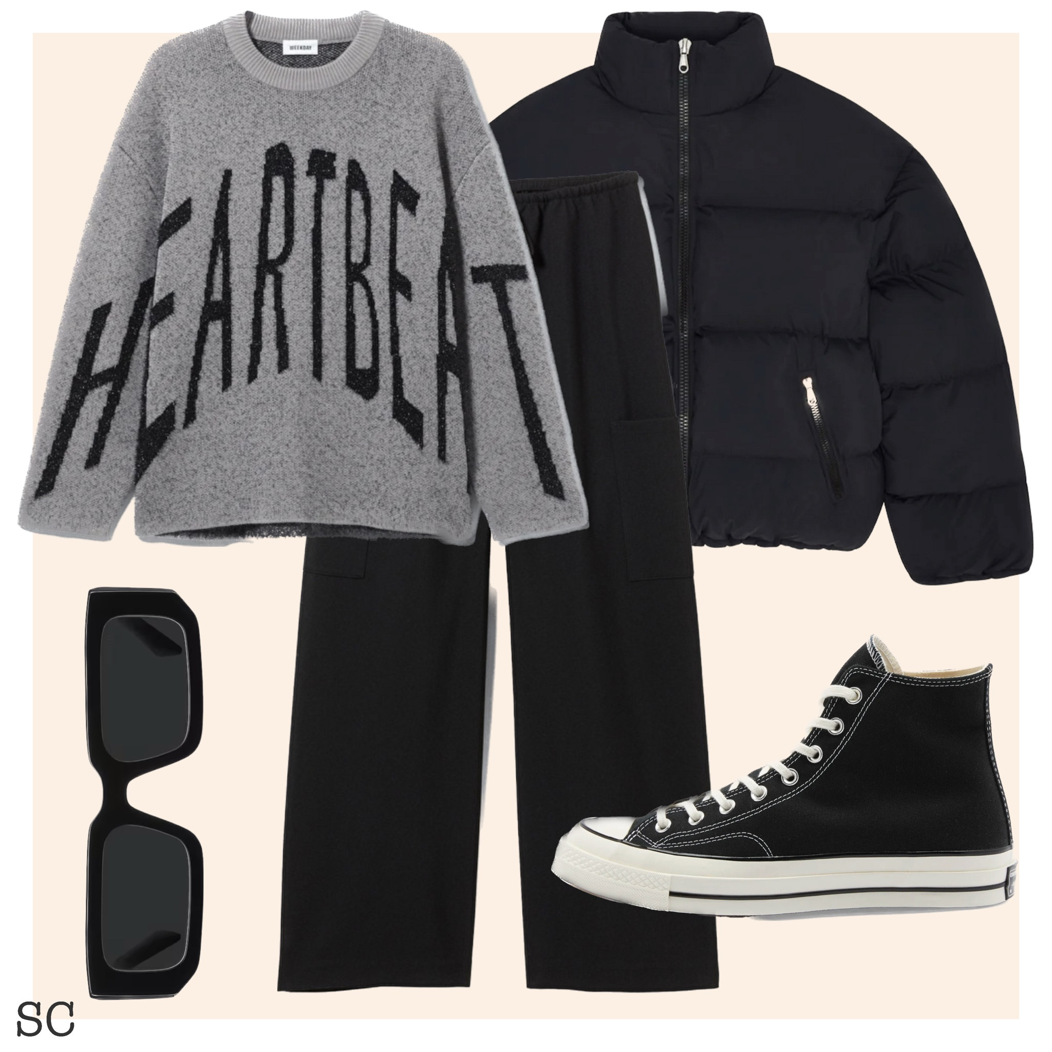 Men’s casual outfit 
Men’s fashion 
Weekday jumper 
Cole Buxton puffer jacket 
Chuck Taylor converse outfit 
Cargo pants outfit for men 
Men’s style 

#LTKeurope #LTKSeasonal #LTKstyletip