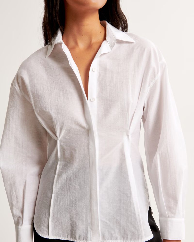 Women's Pintuck Poplin Shirt | Women's Tops | Abercrombie.com | Abercrombie & Fitch (US)