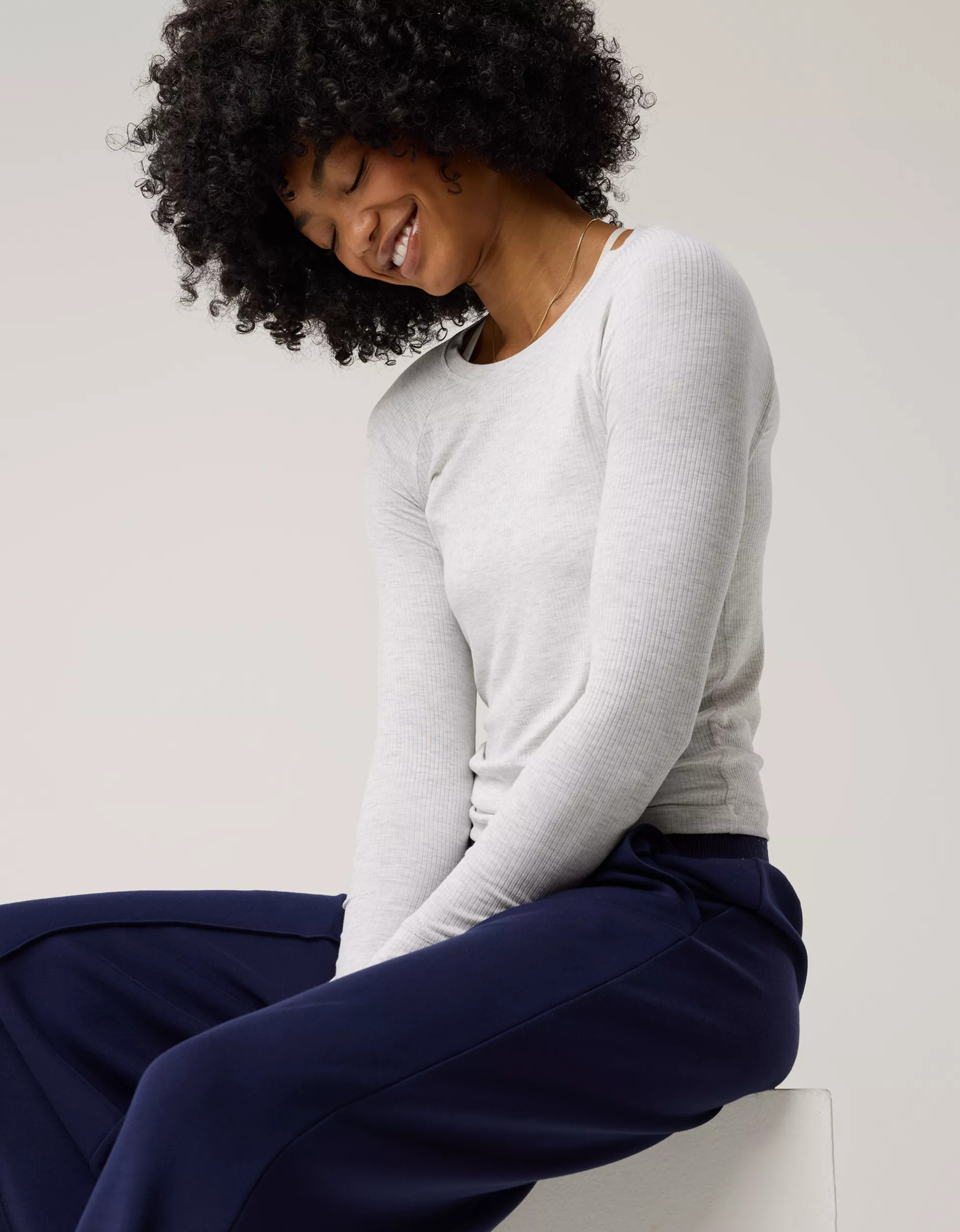 OFFLINE By Aerie Thumbs Up Fitted Ribbed T-Shirt | Aerie