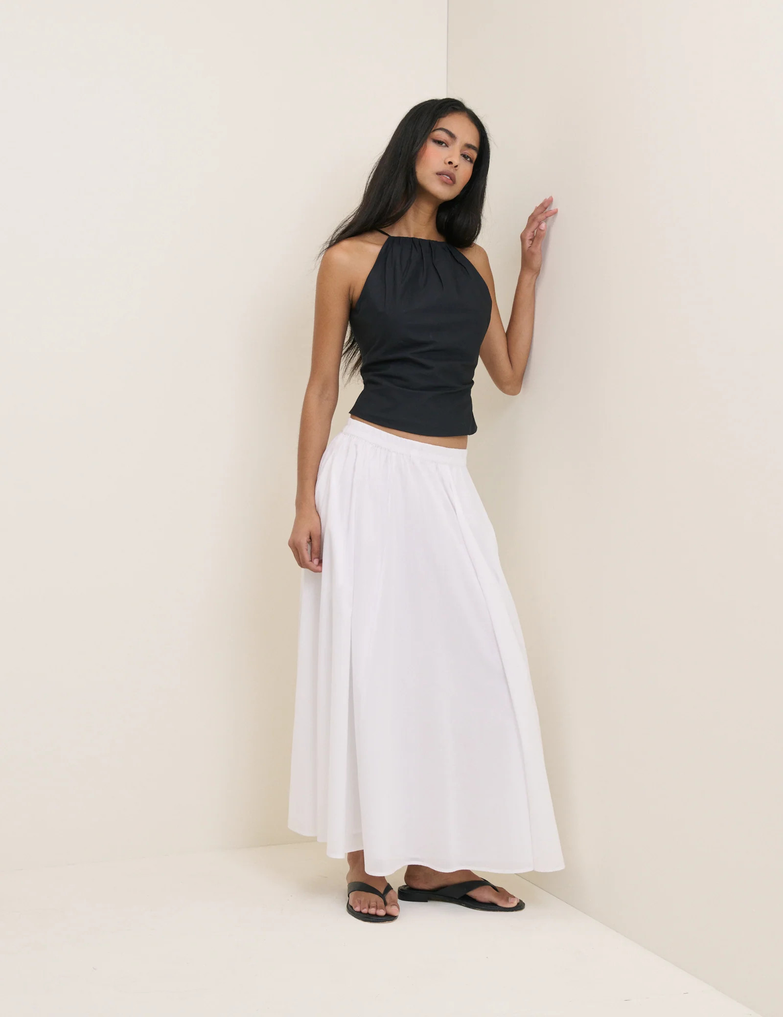 White Crystal Maxi Skirt | Nobody's Child