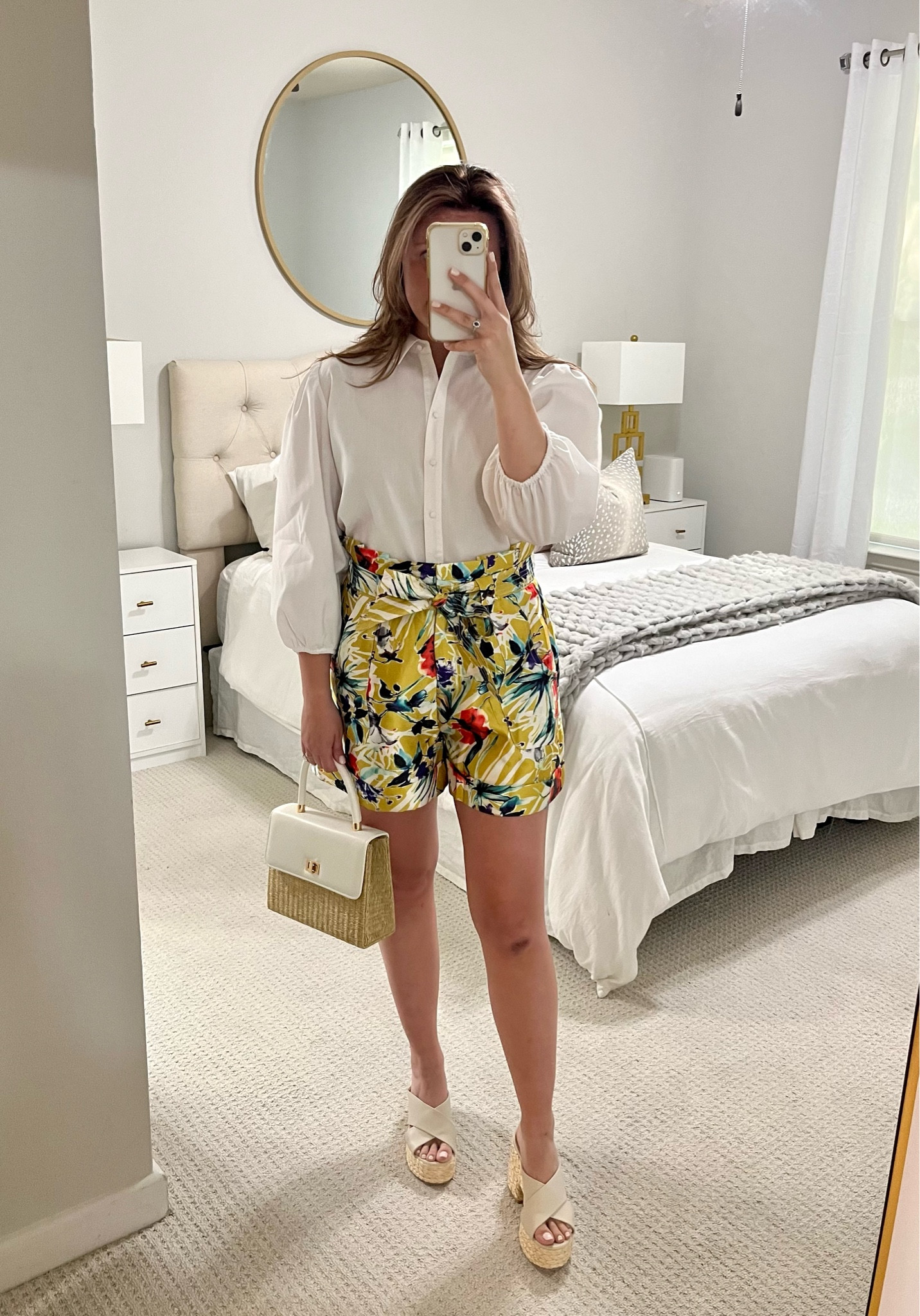 Obsessed with these shorts!! This top + purse have been my go-to lately styled with so many outfits — all on sale!!🤍🤍

#LTKstyletip #LTKshoecrush #LTKsalealert