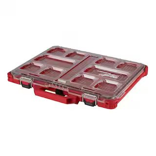 Milwaukee PACKOUT 11-Compartment Low-Profile Impact Resistant Portable Small Parts Organizer 48-2... | The Home Depot