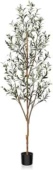 Kazeila Artificial Olive Tree 6FT Tall Faux Silk Plant for Home Office Decor Indoor Fake Potted T... | Amazon (US)