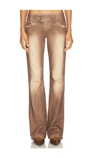 Jaded London Slim Stretch Bootcut Jeans in Pink. - size 30 | Revolve Clothing (Global)