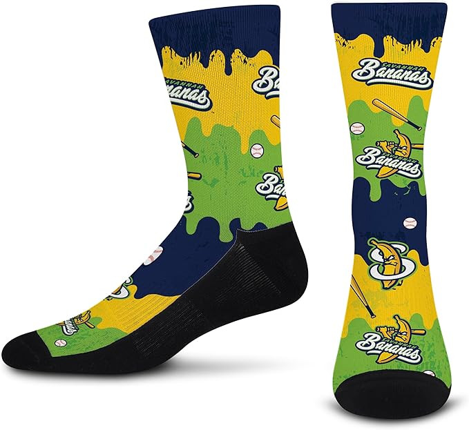 For Bare Feet Unisex Kids Savannah Bananas Team Color Crew Sock | Amazon (US)