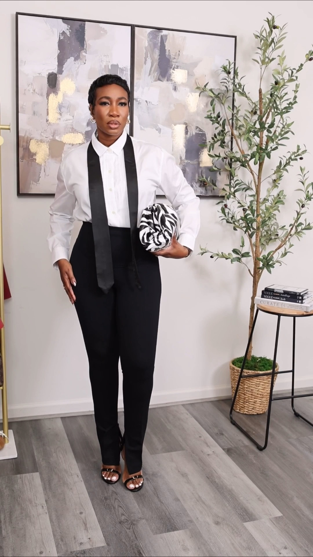 Obsessed with this black and white look that’s perfect for the holidays. 
Size large shirt
Size medium pants


#LTKootd #LTKCyberWeek #LTKSaleAlert