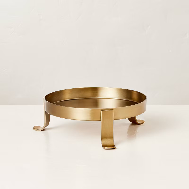 Brushed Metal Planter Stand Brass Finish - Hearth & Hand™ with Magnolia | Target
