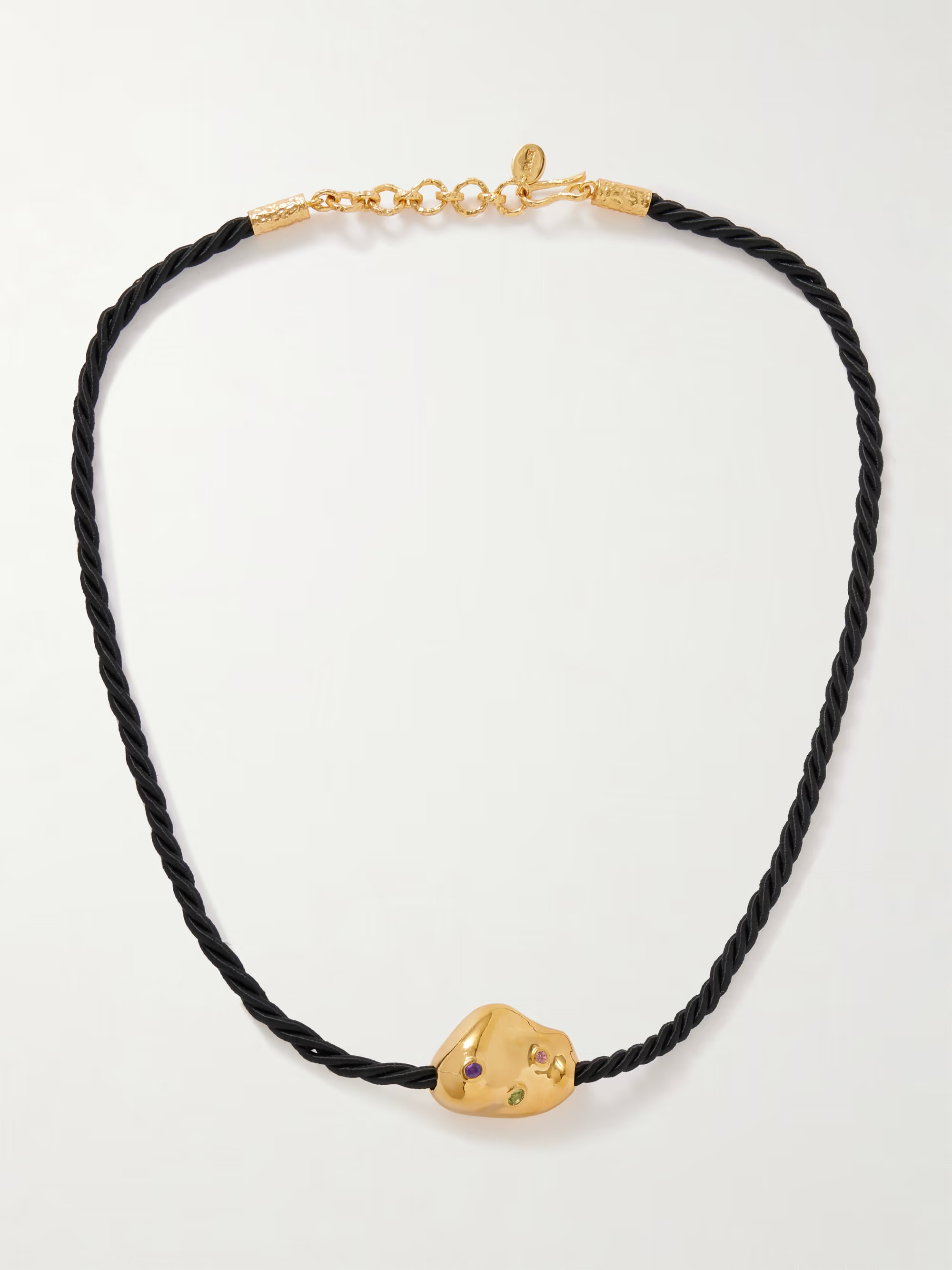 Jahn gold-plated, multi-stone and cord necklace | NET-A-PORTER (UK & EU)