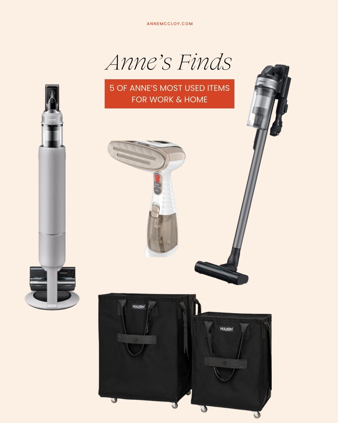 In the first episode of Anne’s Finds on Upstate Living Show, Anne shares her most used items at work and at home! These are tried and true as Anne uses them everyday!

1.) wireless vacuum with stand 
2.) wireless vacuum for pets 
3.) rolling bag medium
4.) rolling bag large
5.) the best steamer

#LTKHome #LTKmomlife #LTKdayinmylife
