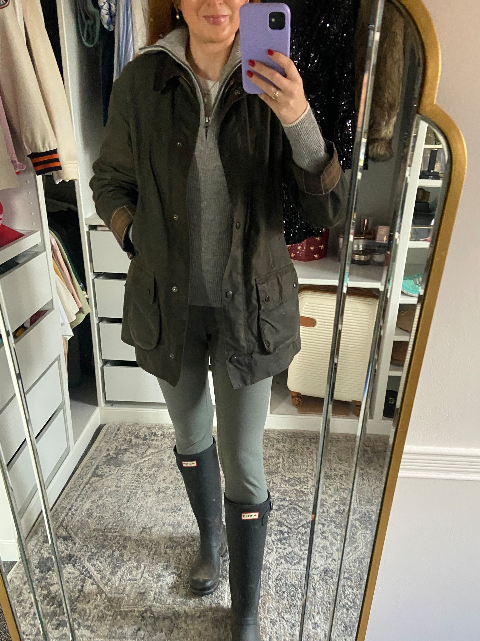 Cosy Sunday Country Walks Outfit 🌳🐎🍂 #LTKAutumn autumn outfits, wax jacket, waxed jackets, Barbour jacket, hunter wellies 

#LTKStyleTip #LTKSeasonal #LTKOver40