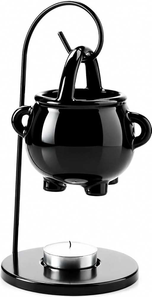 Hanging Pagan Cauldron Oil Burner, Black Wax Warmer Aroma Diffuser, with Handle, for Essential Fr... | Amazon (US)