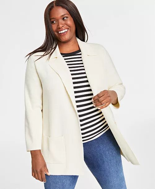 Plus Size Sweater Blazer, Created for Macy's | Macy's Canada